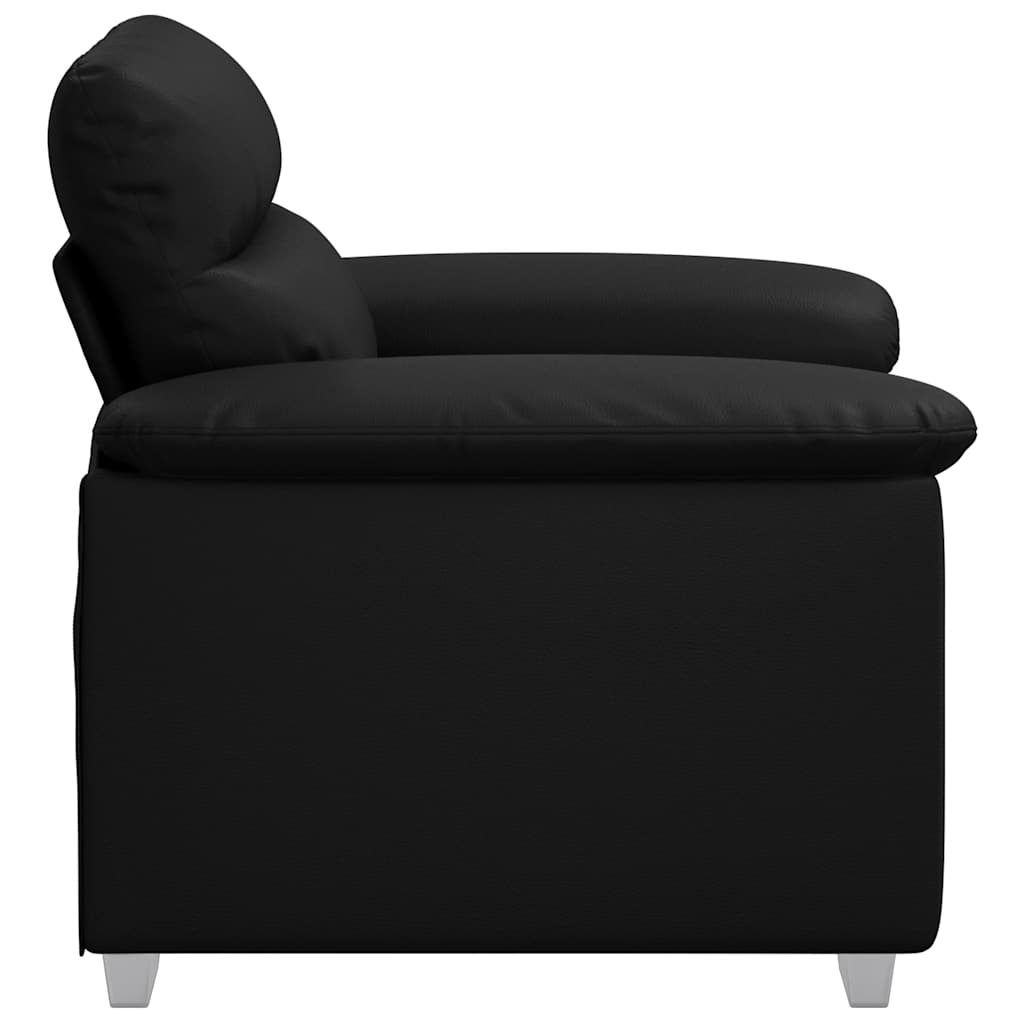 Poltrona Nera 60 Cm In Similpelle - Image 4