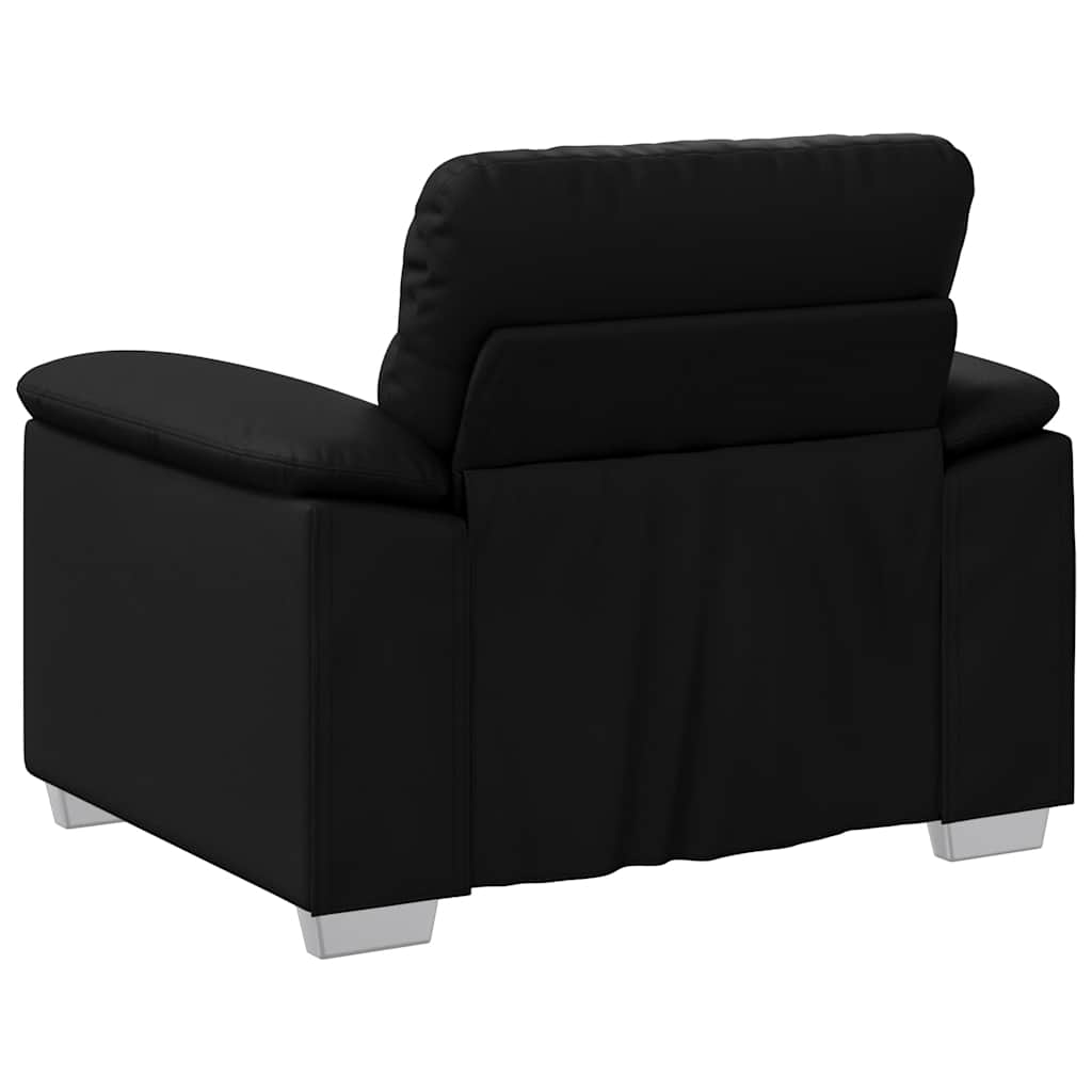 Poltrona Nera 60 Cm In Similpelle - Image 5