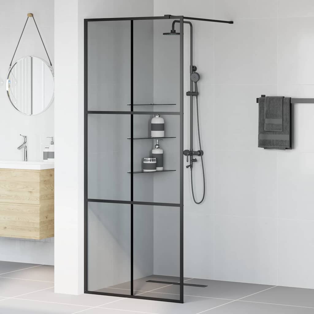 Parete Doccia WalK-In Nero 80 X 195 Cm Vetro Temperato - Image 3