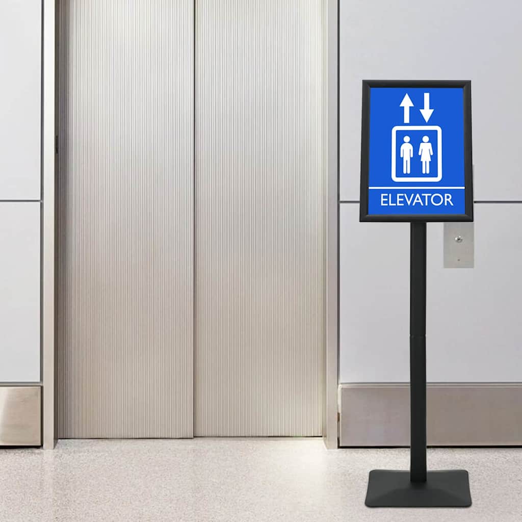 Supporto Poster A Piedistallo Nero A3 Alluminio E Pvc