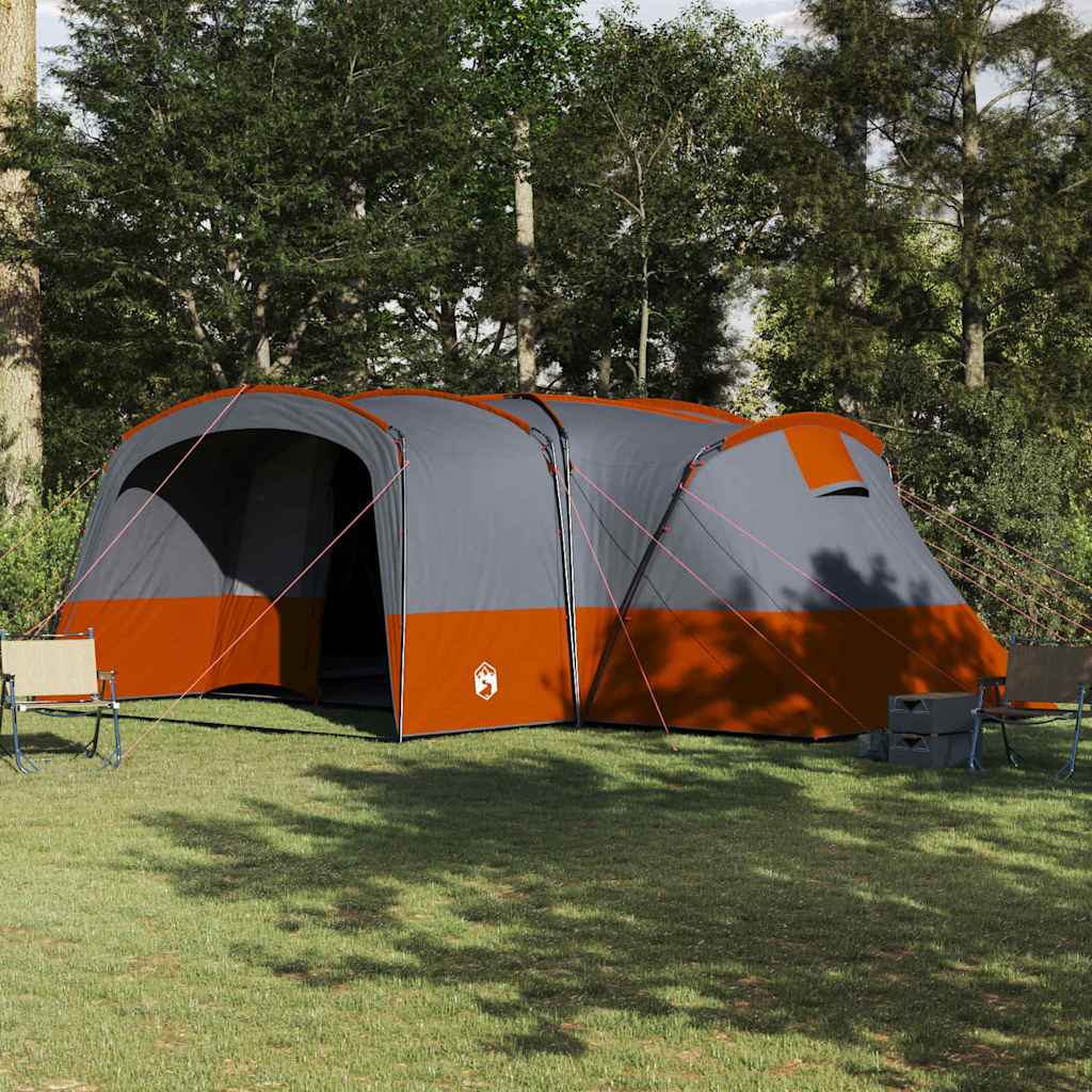Tenda Familiare Con Tetto Grigio E Arancione 760 X 645 X 230 cm