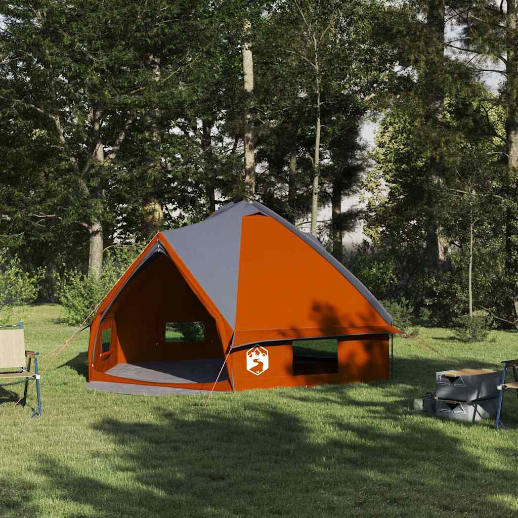 Tenda Teepee Con Tetto Grigio E Arancione 490 X 410 X 210 cm
