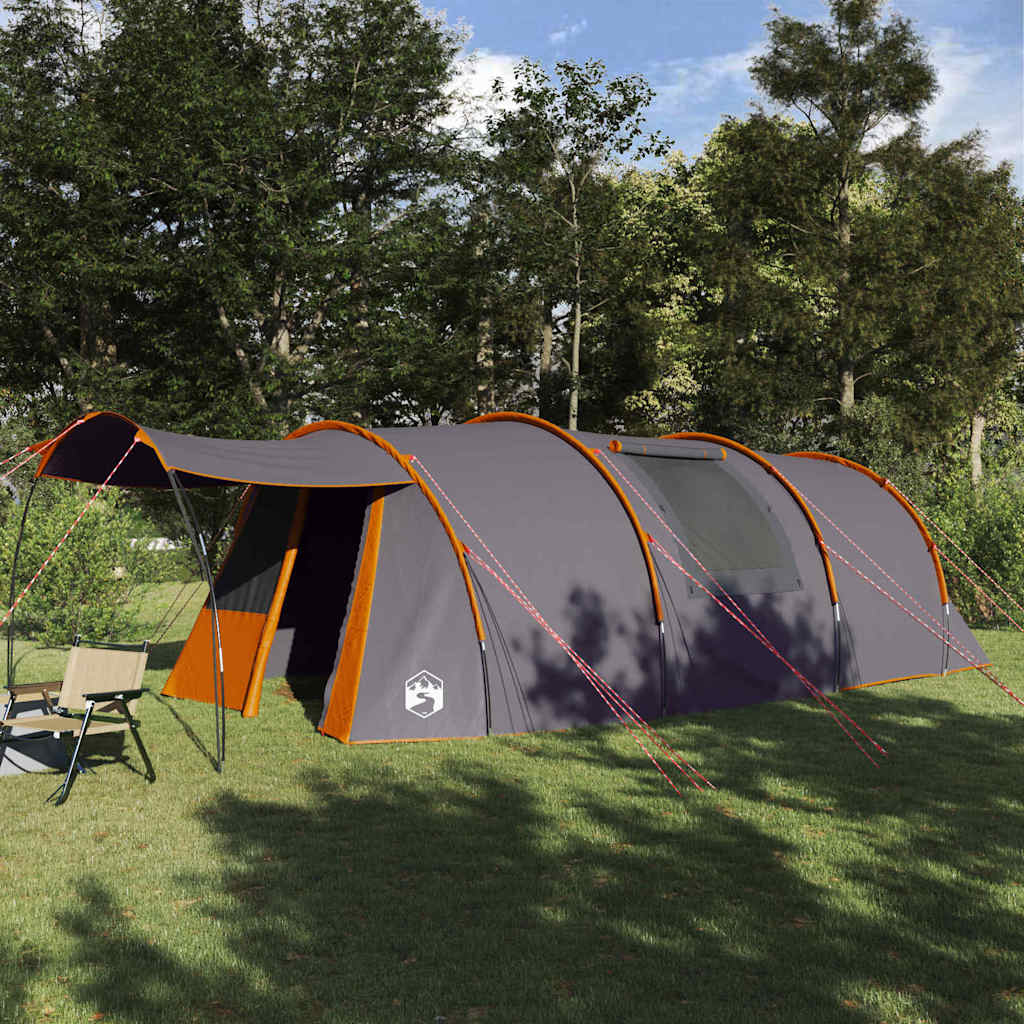 Tenda A Tunnel Con Tetto Grigio E Arancione 740 X 370 X 220 cm