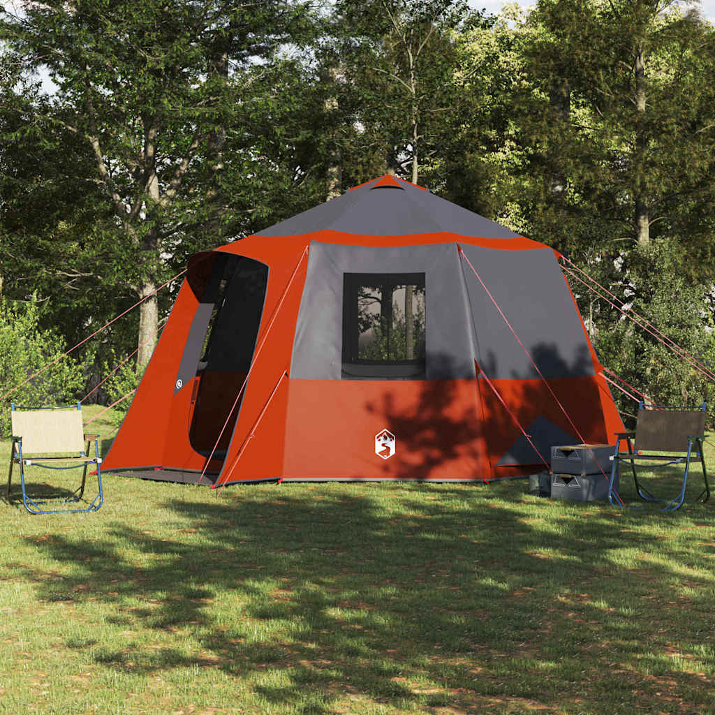 Tenda Capanna Con Tetto Grigio E Arancione 405 X 405 X 273 cm