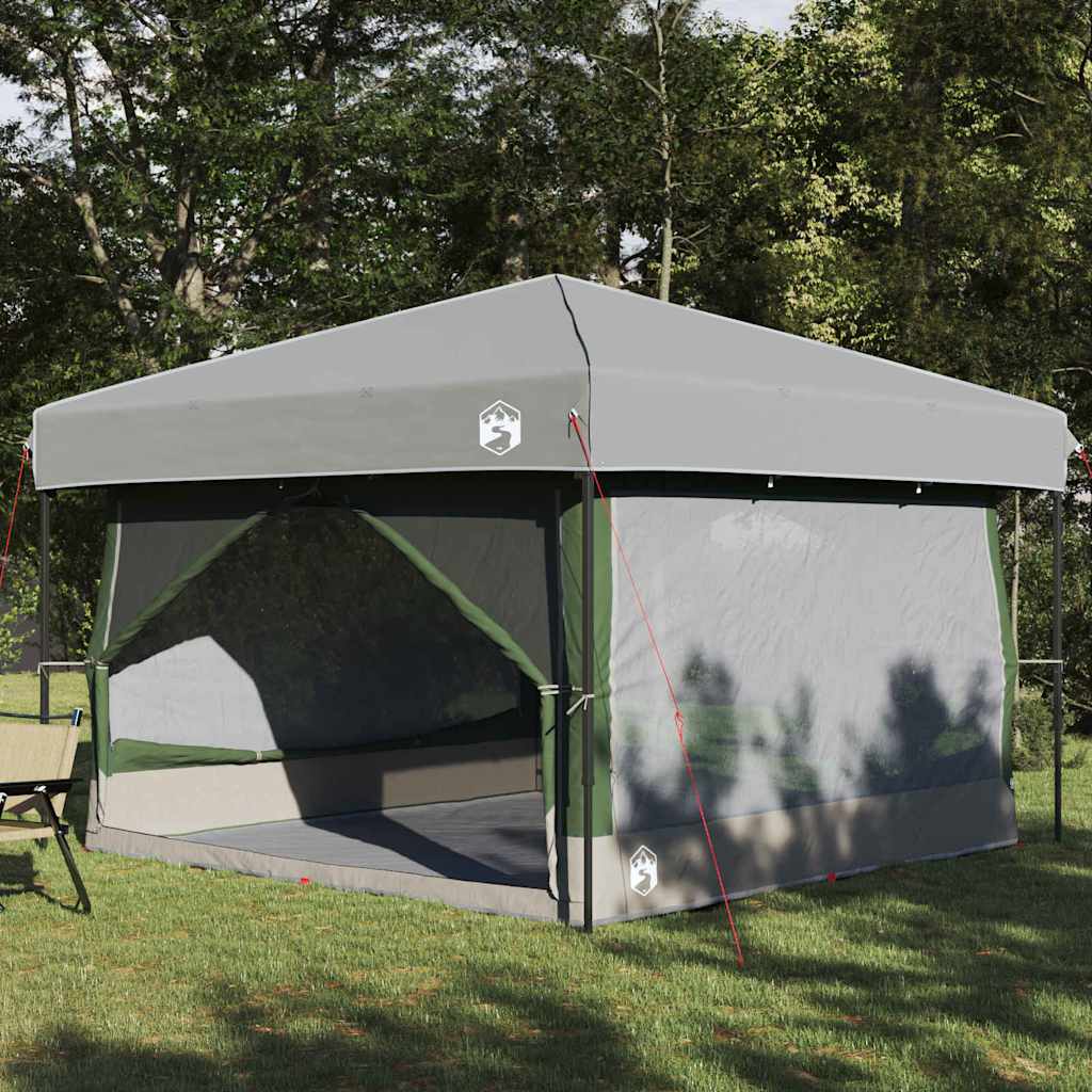 Tenda Interna Con Tetto Verde E Grigio 300 X 300 X 250 cm