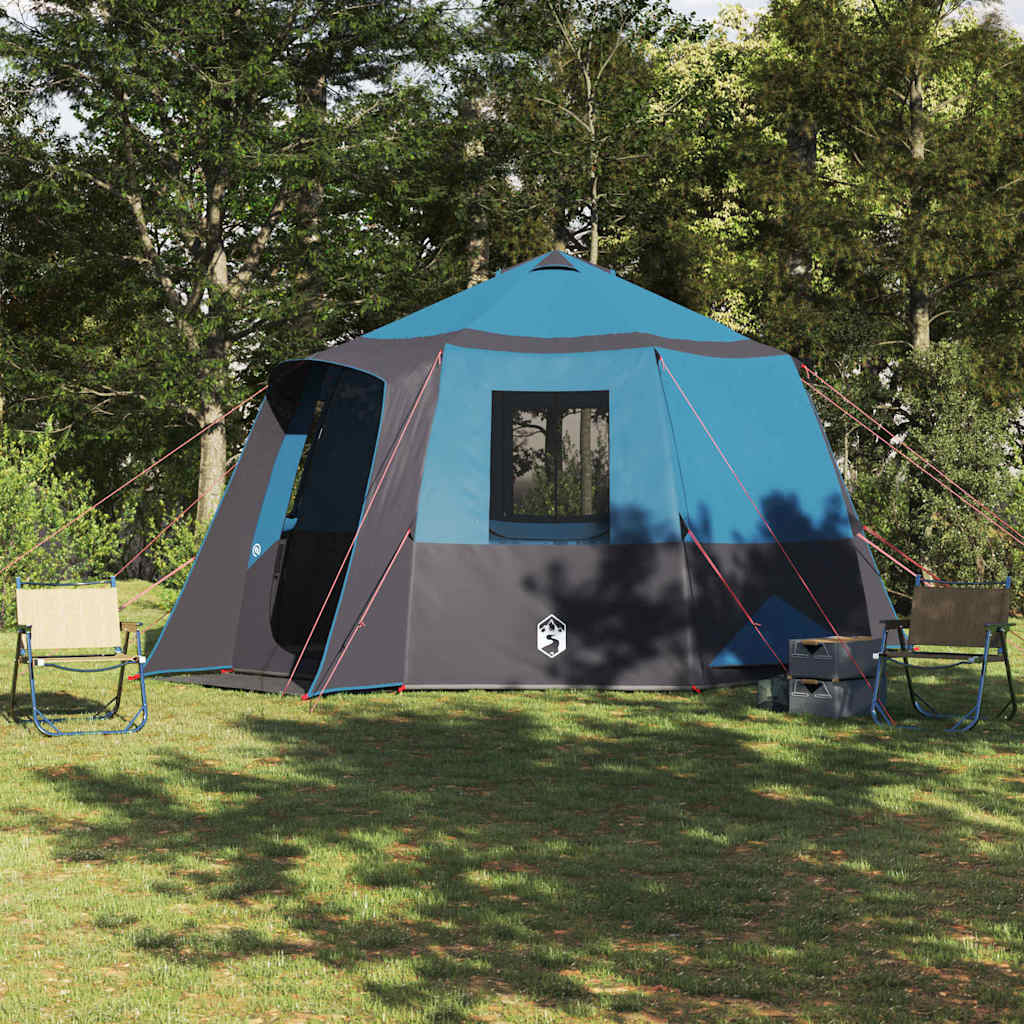 Tenda Capanna Con Tetto Blu E Grigio 405 X 405 X 273 cm