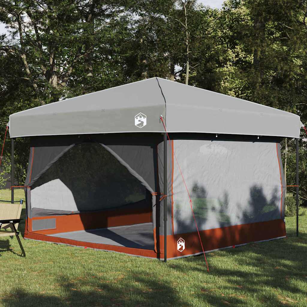Tenda Interna Con Tetto Grigio E Arancione 300 X 300 X 250 cm