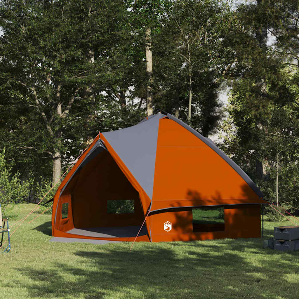 Tenda Teepee Con Tetto Grigio E Arancione 490 X 410 X 210 cm