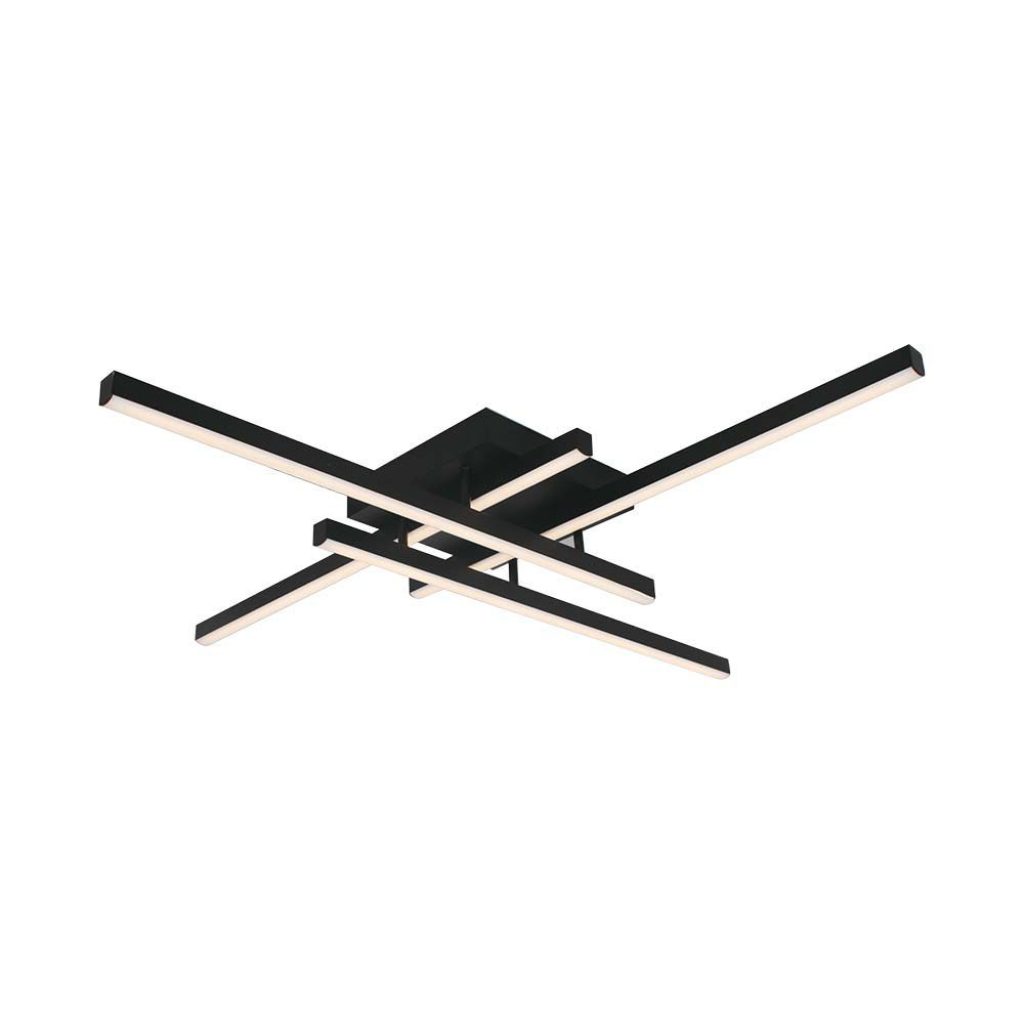 38w Led Designer Ceiling Light Black 850*850*105mm 4000k