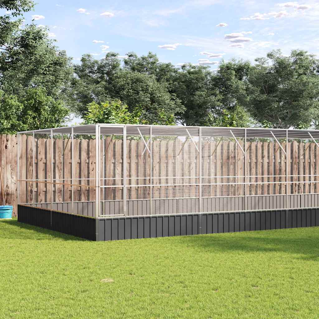 Voliera Con Estensione Argento 1246x414x212 Cm In Acciaio