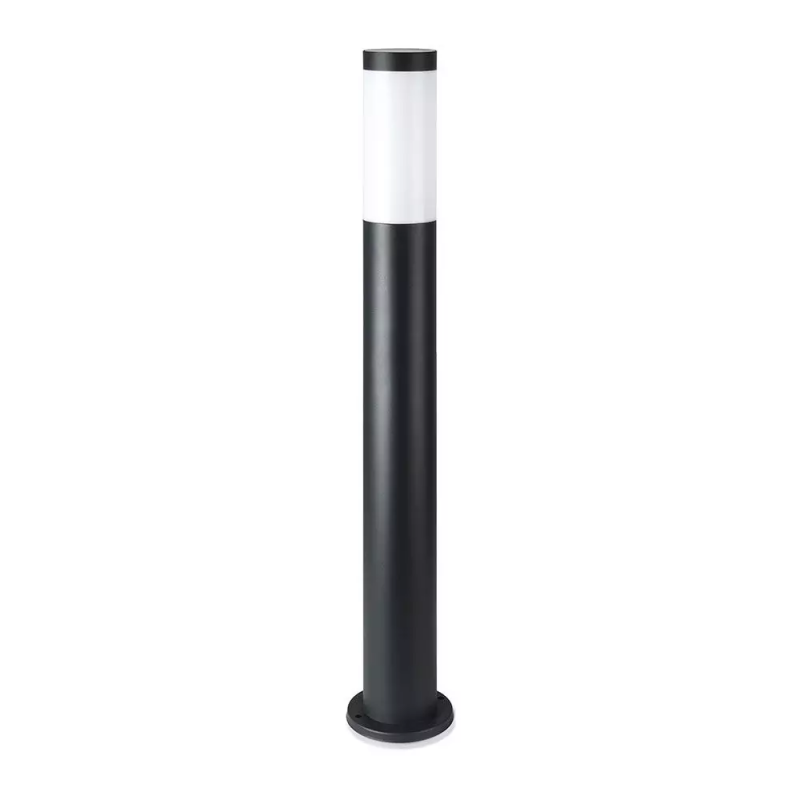 E27 Bollard Lamp 80cm With Stainless Steel Body Black Ip44