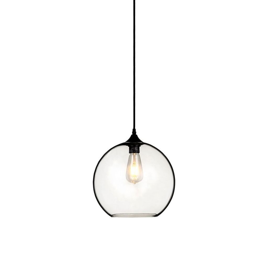 Pendant Light Globe Glass Transparent D:300mm