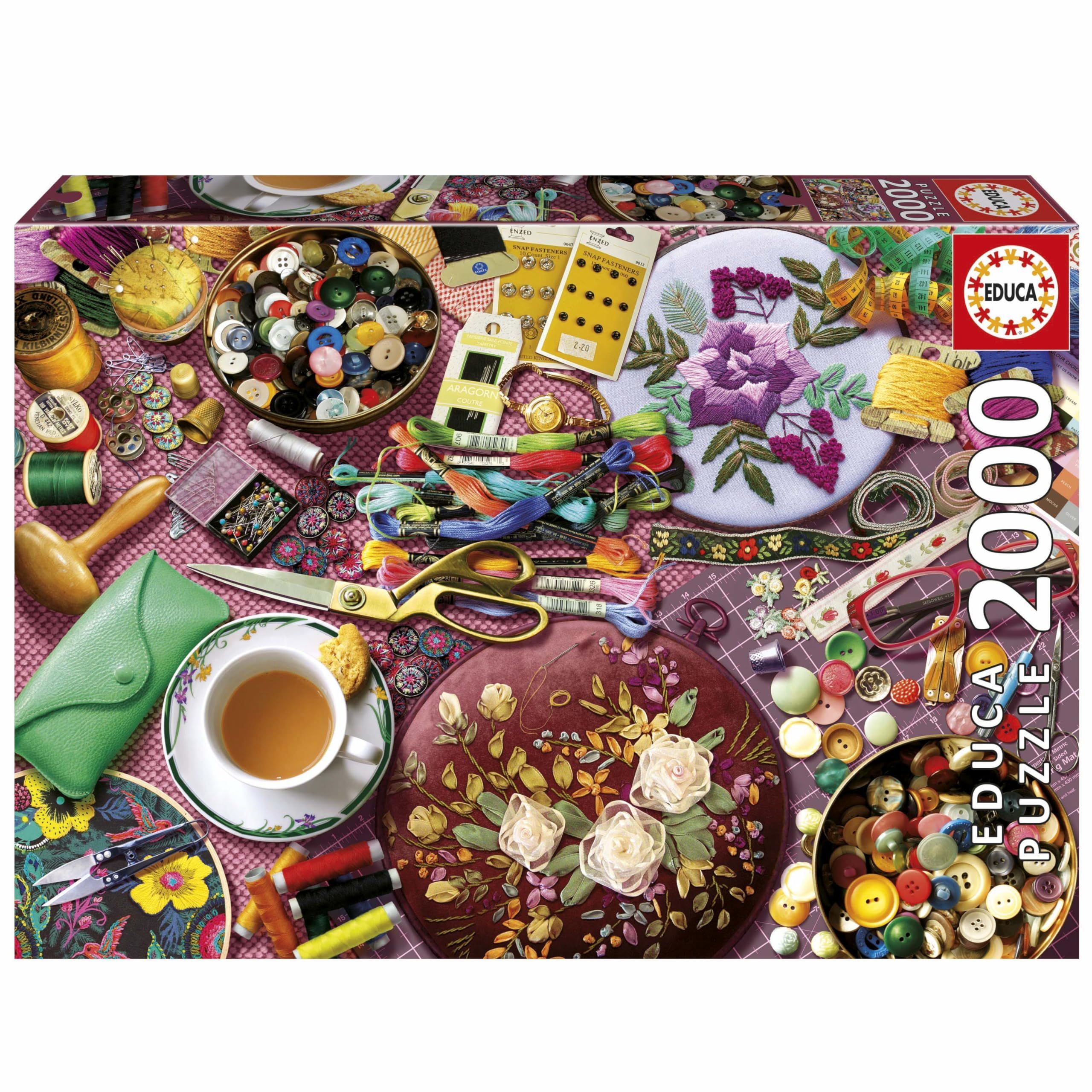 Puzzle - Educa - Il Tavolo Da Cucito - 2000 Pezzi - 96x68 Cm - Dai 15 Anni