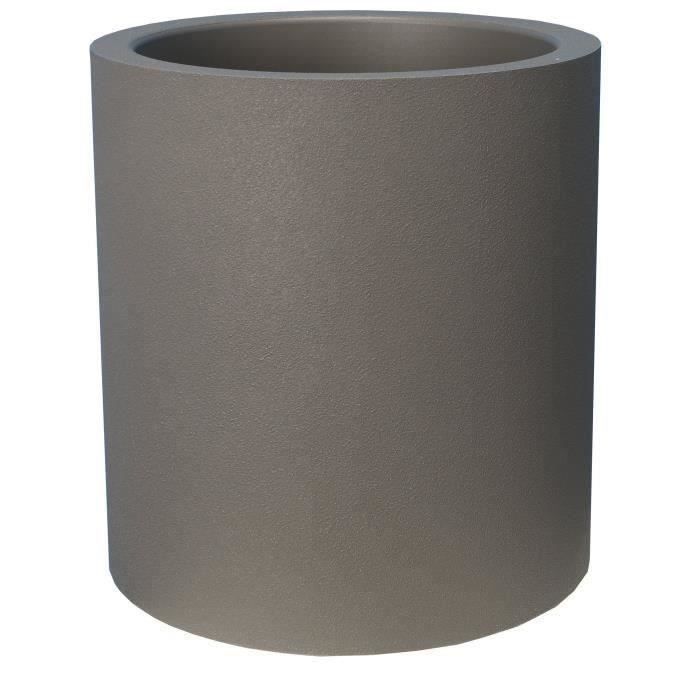 Contenitore In Granito Rotondo 40 Grigio
