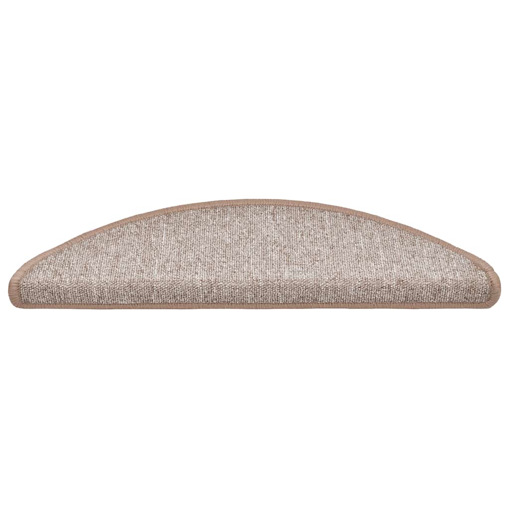 Tappetini Per Scale 20 Pz 56x17x3 Cm Marrone Chiaro Semicircolari - Image 3