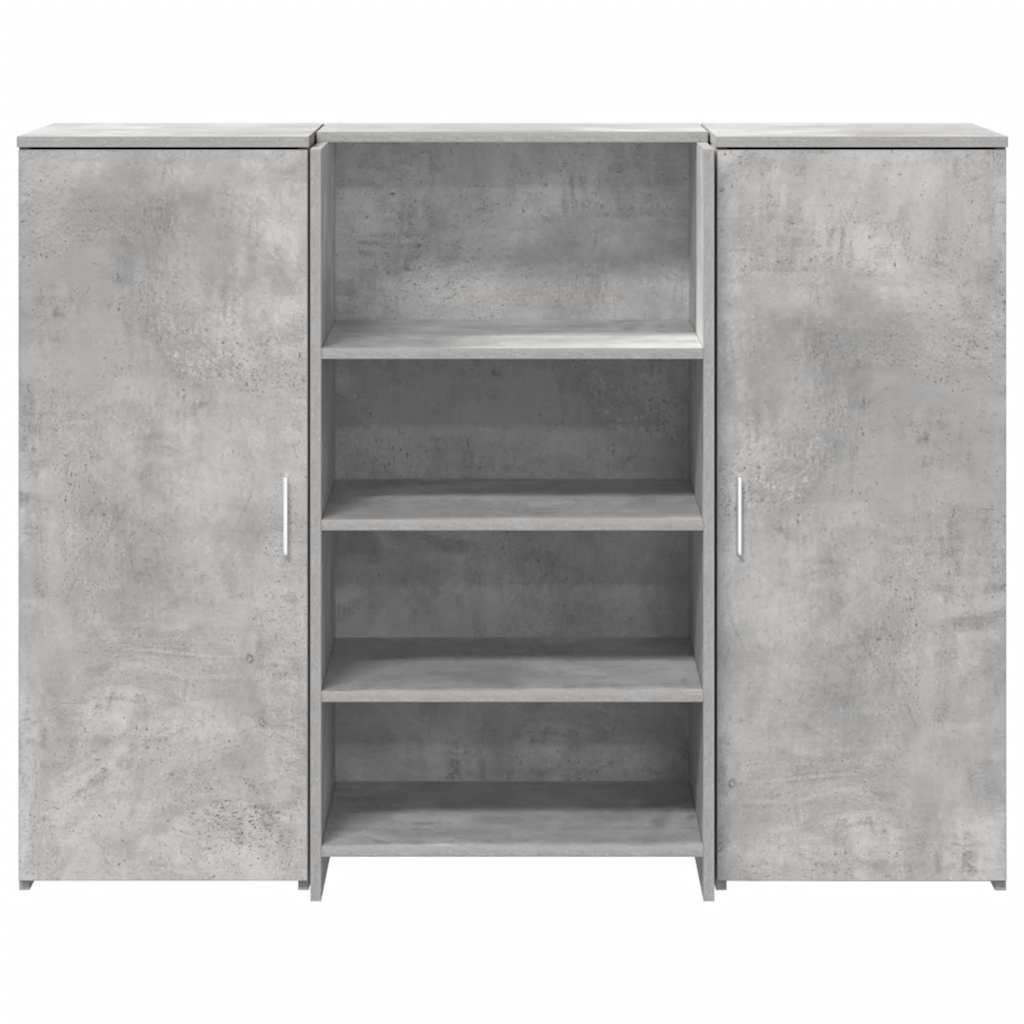 Banco Reception Grigio Cemento 135x50x103,5cm Legno Multistrato - Image 4