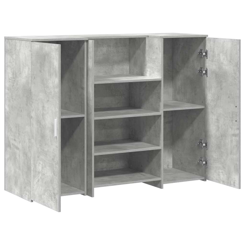Banco Reception Grigio Cemento 135x50x103,5cm Legno Multistrato - Image 5