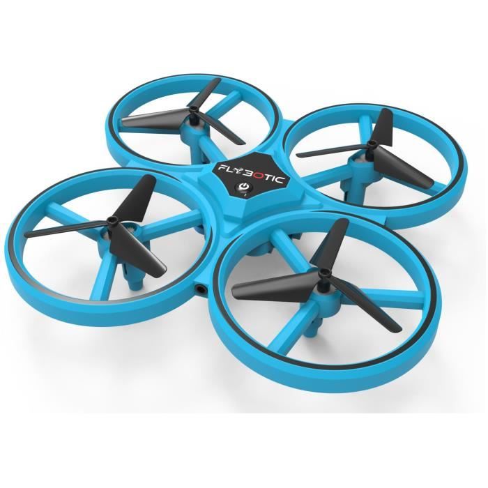 Drone Lampeggiante - Mini Drone Con Led - Flybotic - Telecomando Classico + Telecomando Movimento Polso - Looping 360