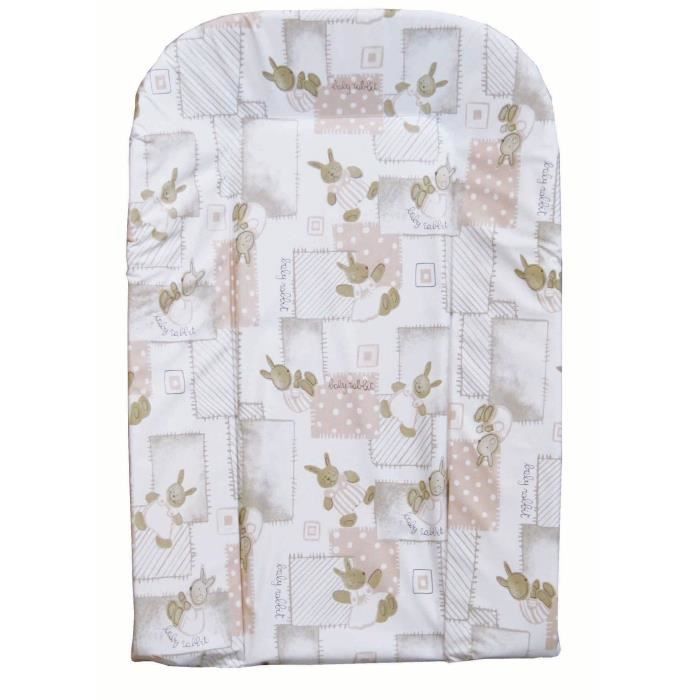 Materassino Fasciatoio - Bambisol - Pannello In Schiuma - Stampa Coniglio Beige