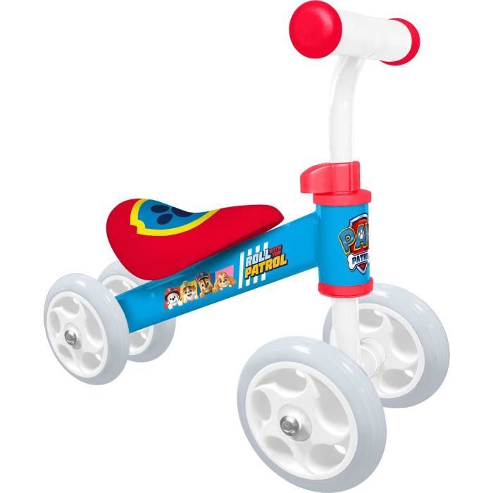 Portabiciclette A 4 Ruote - Paw Patrol - Pat Patrouille - Il Mio Primo Baby Walker - Blu E Rosso