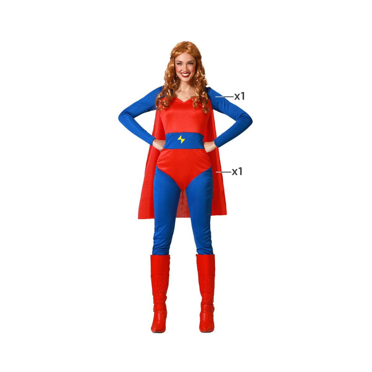 Costume Per Adulti Supereroe Donna Taglia:m/l