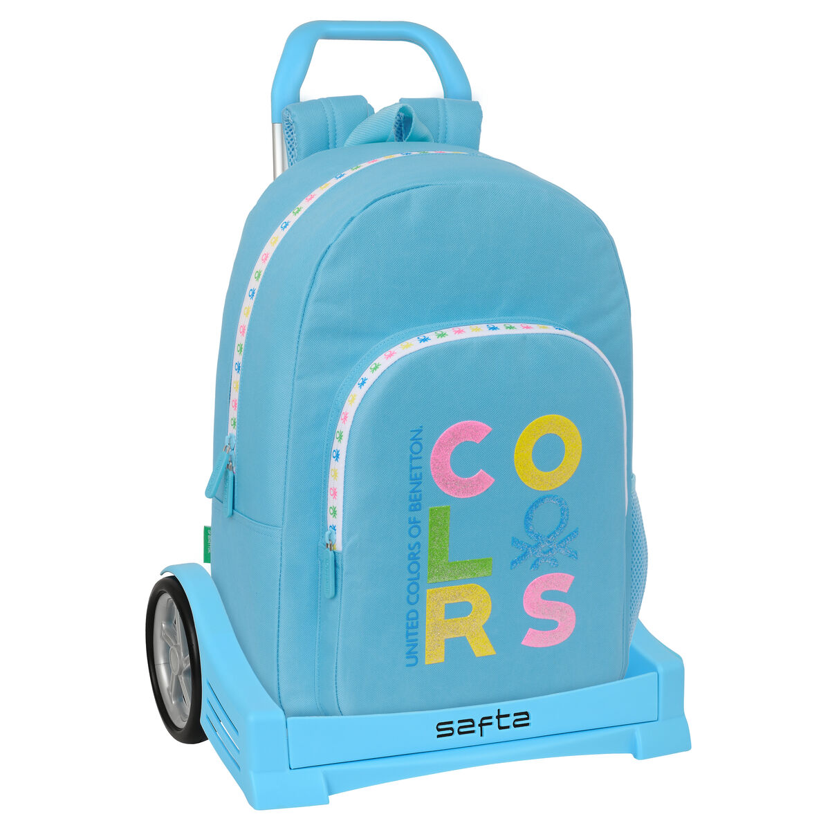 Trolley Per La Scuola Benetton Spring Blu Cielo 30 X 46 X 14 cm