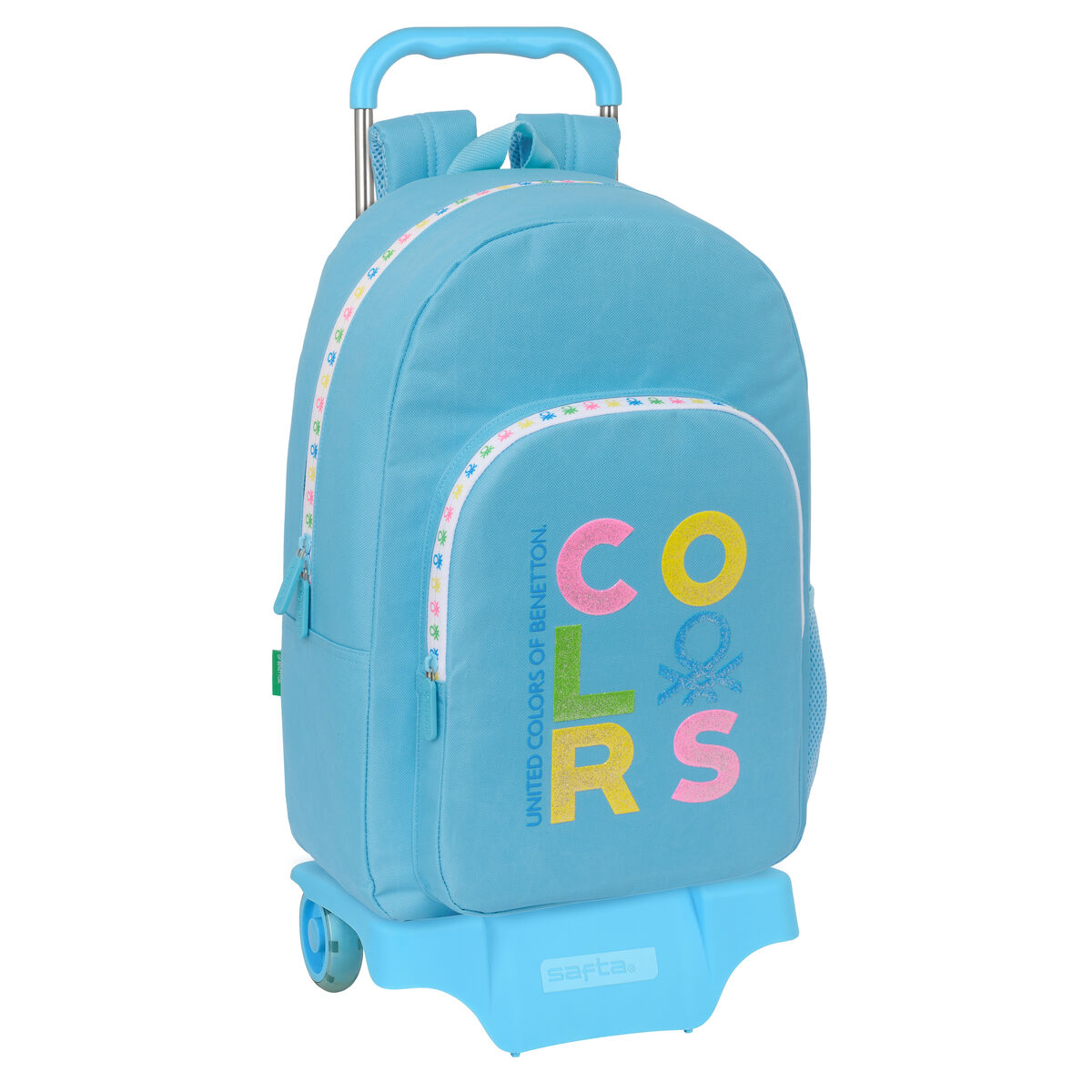 Trolley Per La Scuola Benetton Spring Blu Cielo 30 X 46 X 14 cm