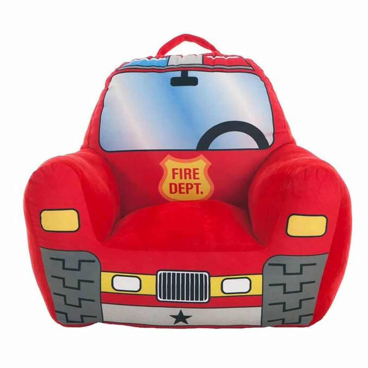 Poltrona Per Bambini Camion Dei Pompieri 52 X 48 X 51 Cm Rosso Acrilico (52 X 48 X 51 Cm)