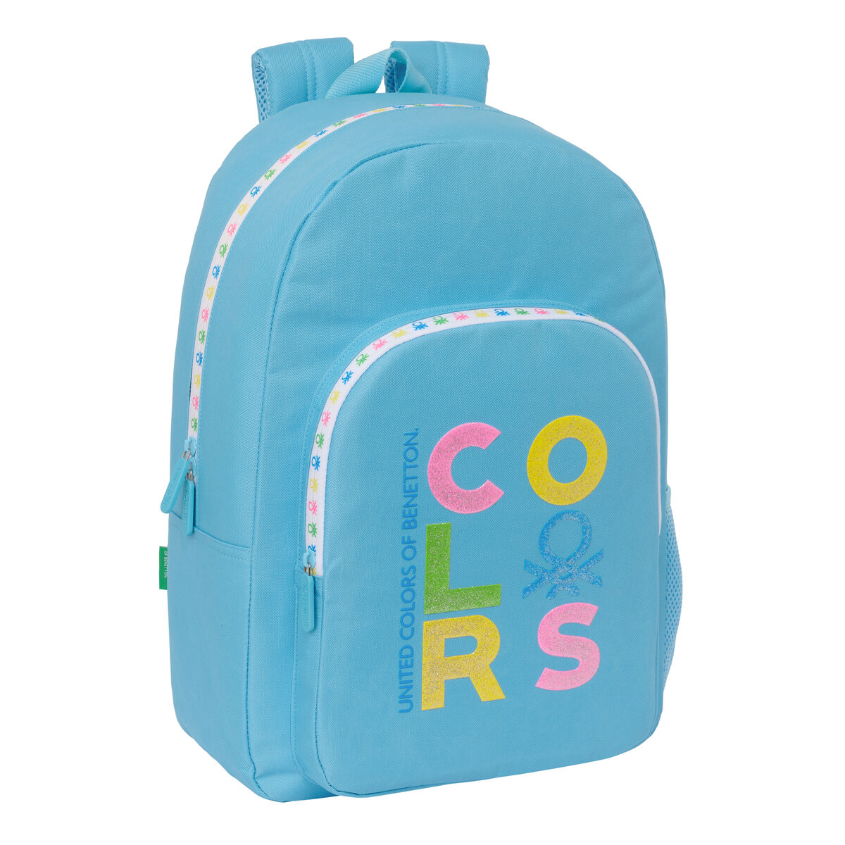 Zaino Scuola Benetton Spring Celeste 30 X 46 X 14 cm