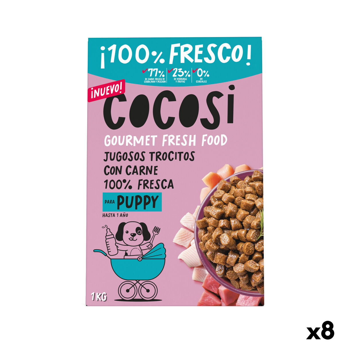 Cibo Umido Cocosi Gourmet Fresh Food  Puppy Maiale 1 Kg 8 Unità