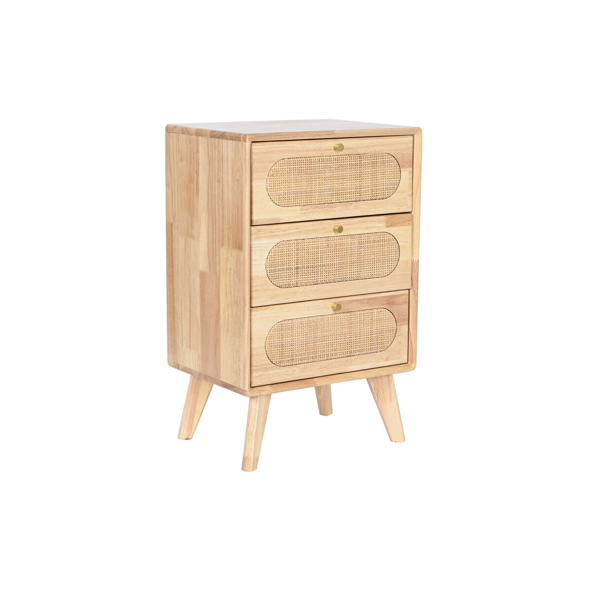 Cassettiera Dkd Home Decor Naturale Metallo Legno D'albero Della Gomma 40 X 30 X 63 cm