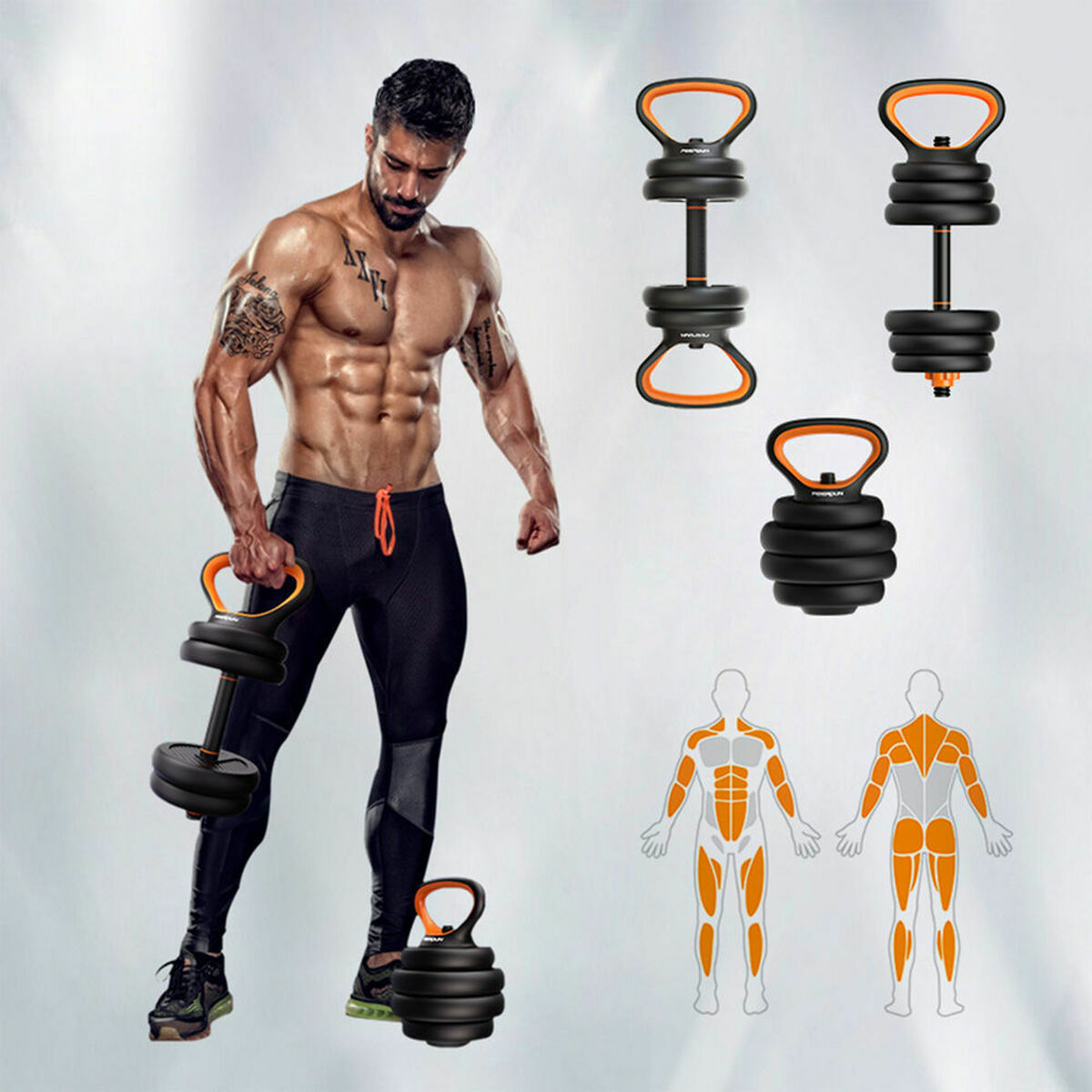Kit Di Kettlebell E Manubri Xiaomi Ormanc20 - Image 3