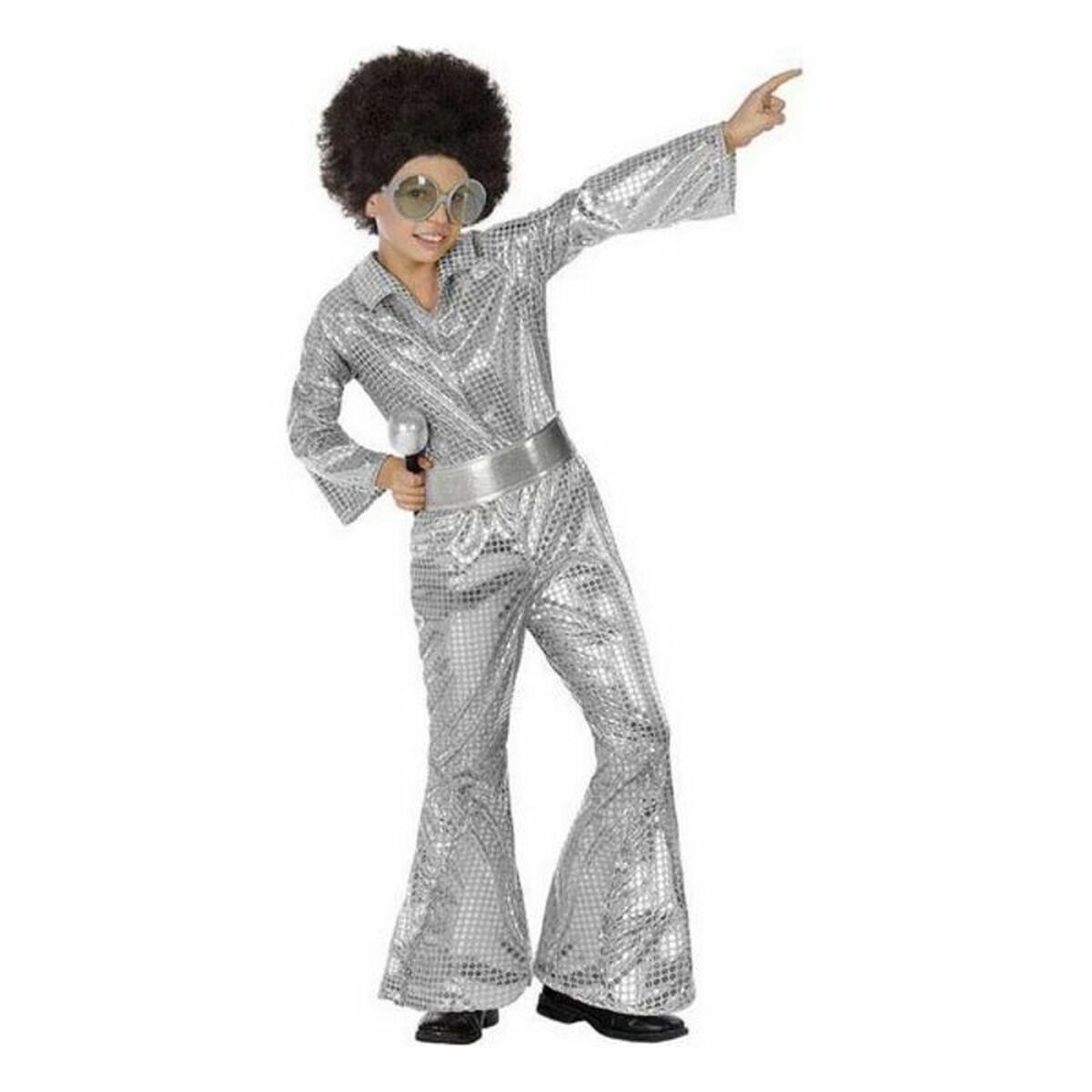 Costume Per Bambini Disco Argentato Taglia:7-9 Anni