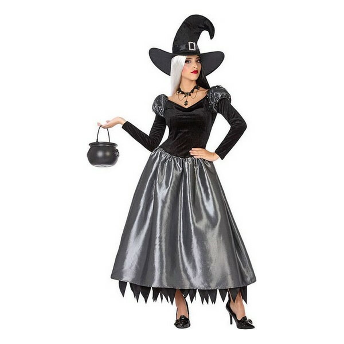 Costume Per Adulti Strega Multicolore (2 Pezzi) (2 Unità) (2 Pcs) Taglia:m/l