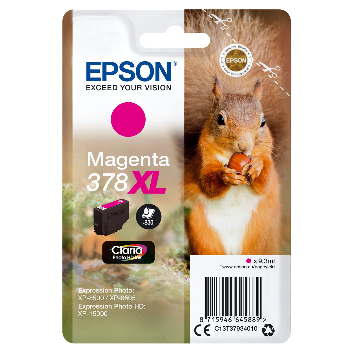 Cartuccia Ad Inchiostro Originale Epson C13t37934010 9,3 Ml Magenta
