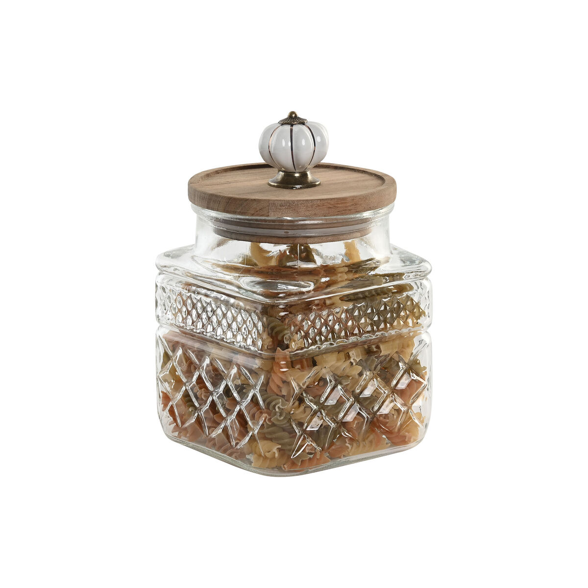 Set Di 3 Barattoli Home Esprit Trasparente Naturale 1,8 L 3 Pezzi - Image 4