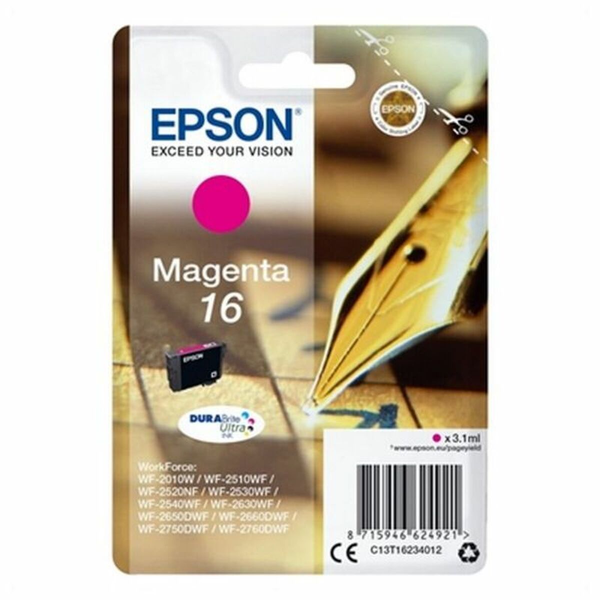 Cartuccia Ad Inchiostro Originale Epson Durabrite T16 Magenta