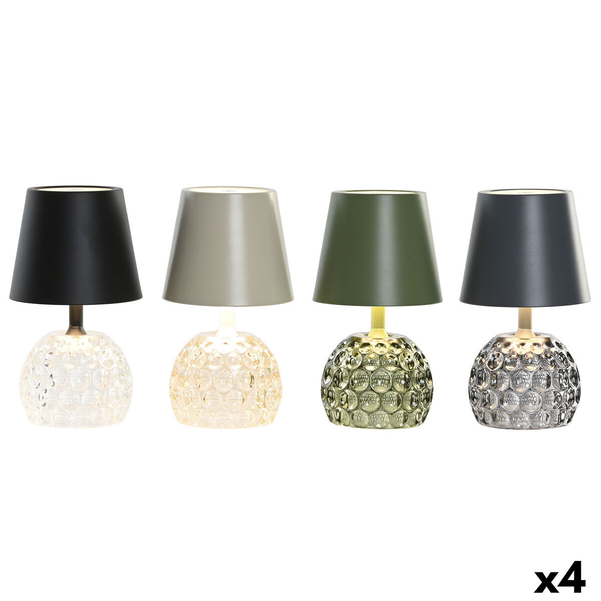 Lampada Da Tavolo Home Esprit Giallo Verde Grigio (4 Unità)