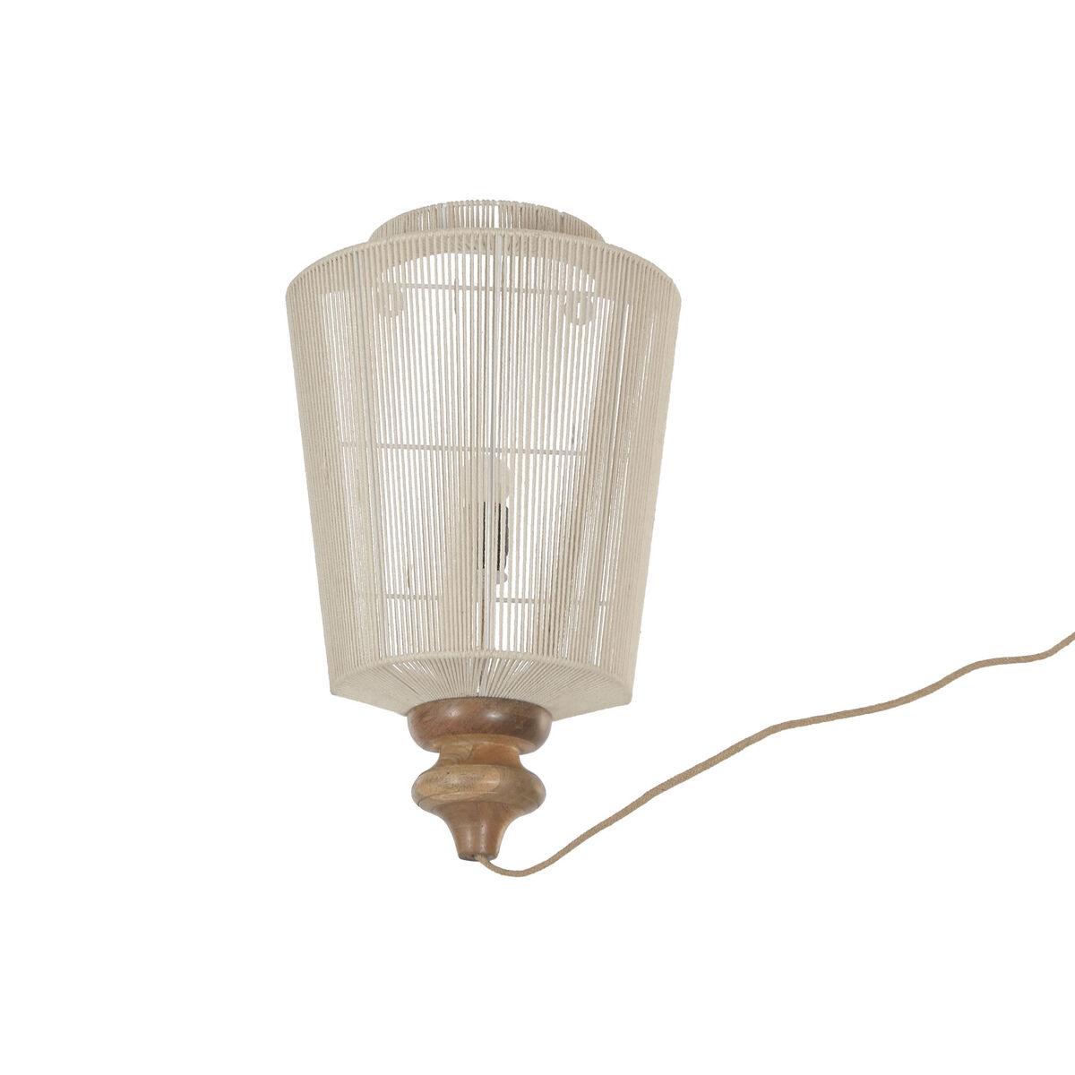 Lampada Da Parete Home Esprit Marrone Beige 60 W Naturale Città 220 V 34 X 18 X 55 cm