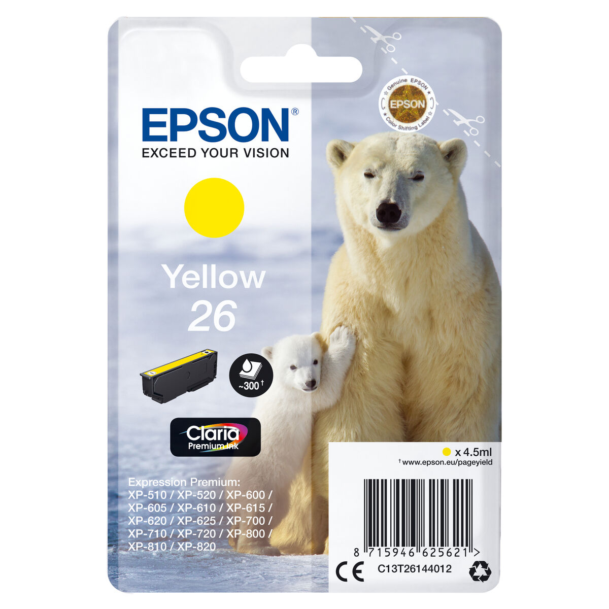 Cartuccia Ad Inchiostro Originale Epson 26 Giallo