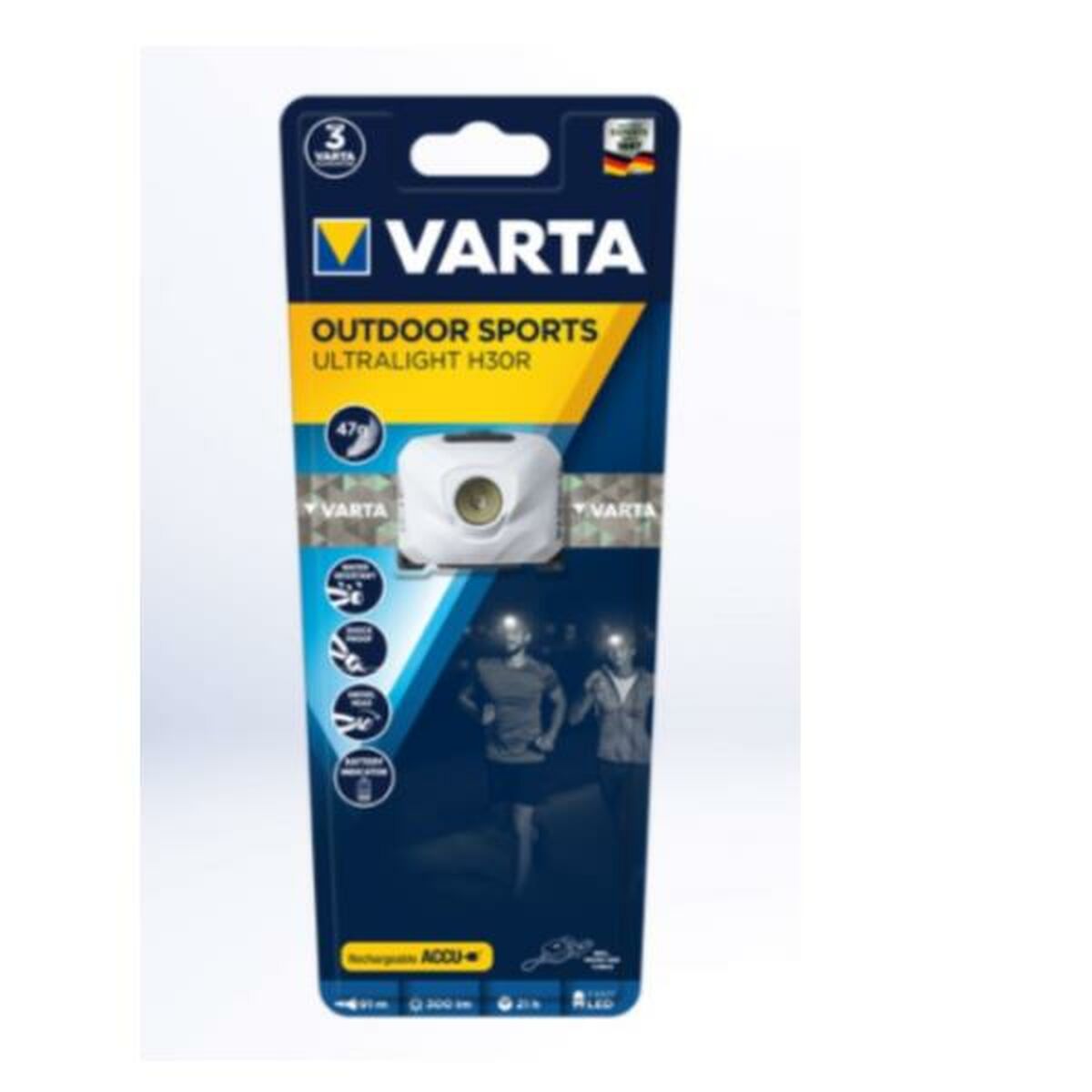 Torcia Frontale Led Varta Ultralight H30r (100 Unità) (1 Unità)