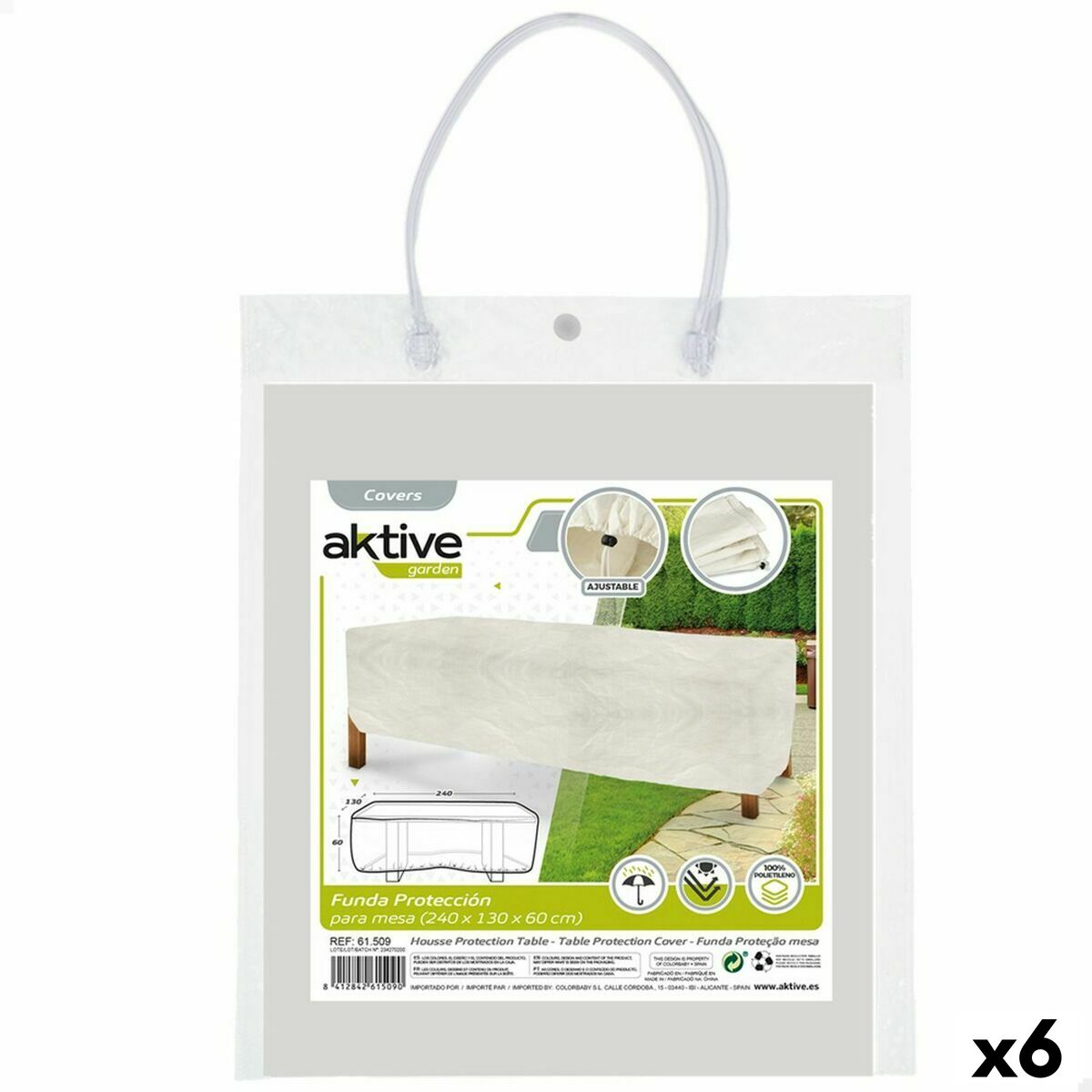 Custodia Protettrice Aktive Tavoli Polietilene 240 X 60 X 130 Cm (6 Unità)