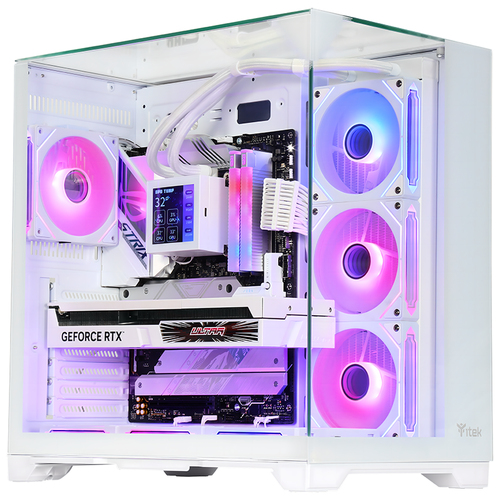 Itek Case Dark Cave Pano - Gaming  Tower, Atx, 4x12cm Argb Fan, 2xusb3, TypE-C, Temp Glass Top,  Sid