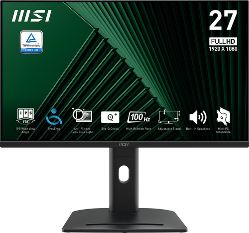 Msi Monitor 27 Led Ips 16:9 Fhd 1ms 100hz, Pivot, Vga/hdmi, Multimediale