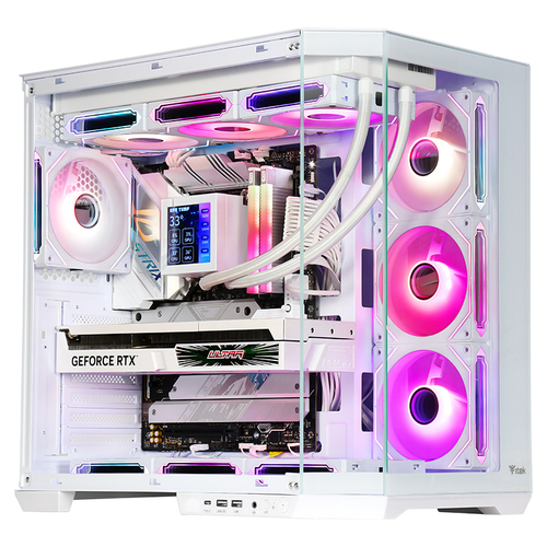 Itek Case Dark Cave Aku - Gaming  Tower, Atx, 4x12cm Argb Fan, Usb3, TypE-C, Temp Glass Side   Fron