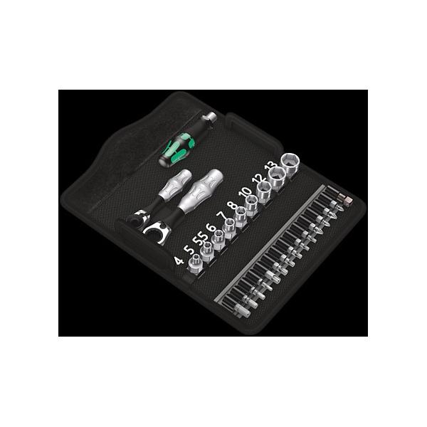 Wera Kraftform Kompakt Zyklop Mini 2 - Cacciavite Con Funzione A Cricchetto E Set Di Punte E Chiavi A Bussola