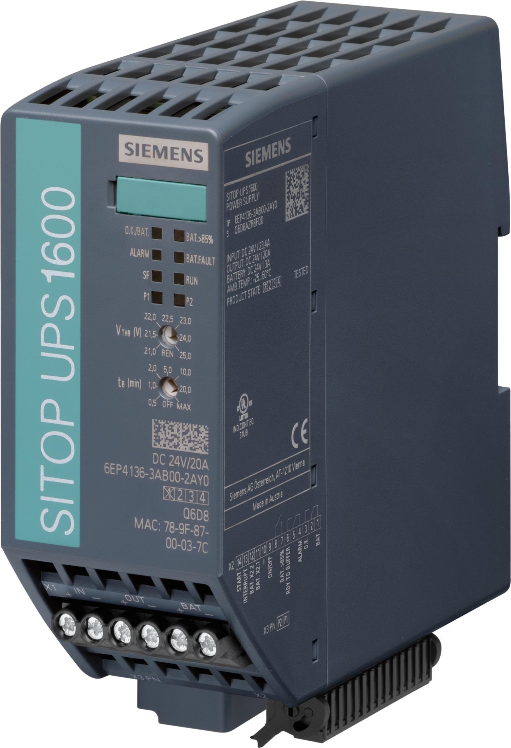 Siemens 6ep4136-3ab00-2ay0 Unterbrechungsfreie Stromversorgung (usv) (6ep4136-3ab00-2ay0)