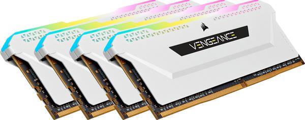 Corsair Vengeance Rgb Pro Sl - Ddr4 - Kit - 32 Gb: 4 X 8 Gb - Dimm 288-Pin - 3600 Mhz / Pc4-28800 - Cl18 - 1.35 V - Ungepuffert - NoN-Ecc - Weiß