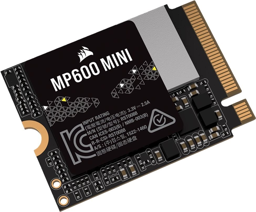 Corsair Mp600 Mini - Ssd - 1 Tb - Intern - M.2 2230 - Pcie 4.0 X4 (nvme) - 256-BiT-Aes (cssD-F1000gbmp600mnr2)