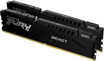 Kingston Fury Beast - Ddr5 - Kit - 16 Gb: 2 X 8 Gb - Dimm 288-Pin - 5200 Mhz / Pc5-41600 - Cl38 - 1.25 V - Ungepuffert - ON-Die Ecc (kf552c40bbk2-16)